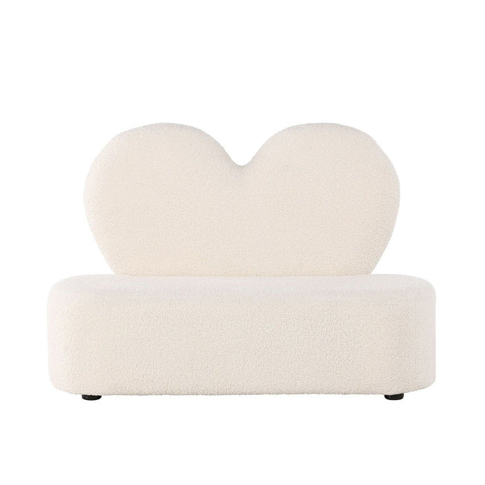 Nest living Aryna teddystof kinderbankje wit