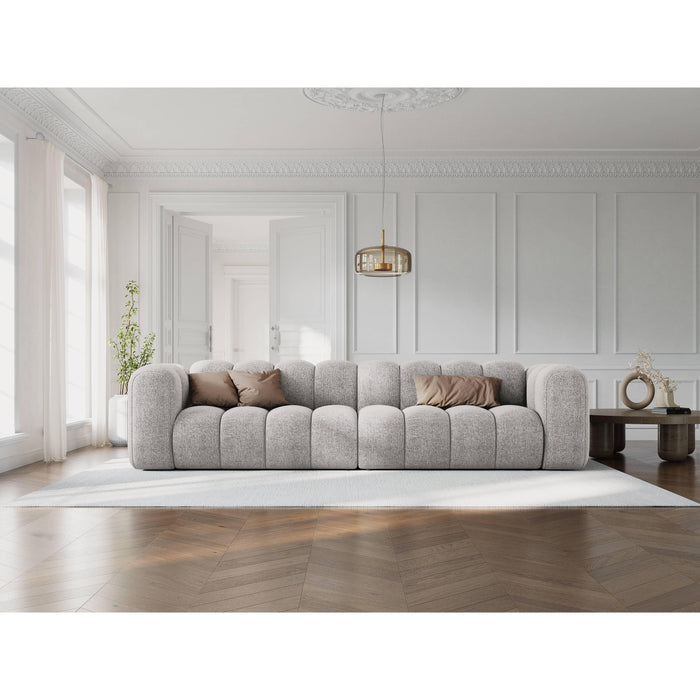 Micadoni Lupine 4-zitsbank - Chenille - Lichtgrijs