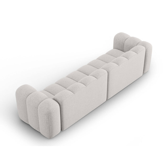 Micadoni Lupine 4-zitsbank - Chenille - Lichtgrijs