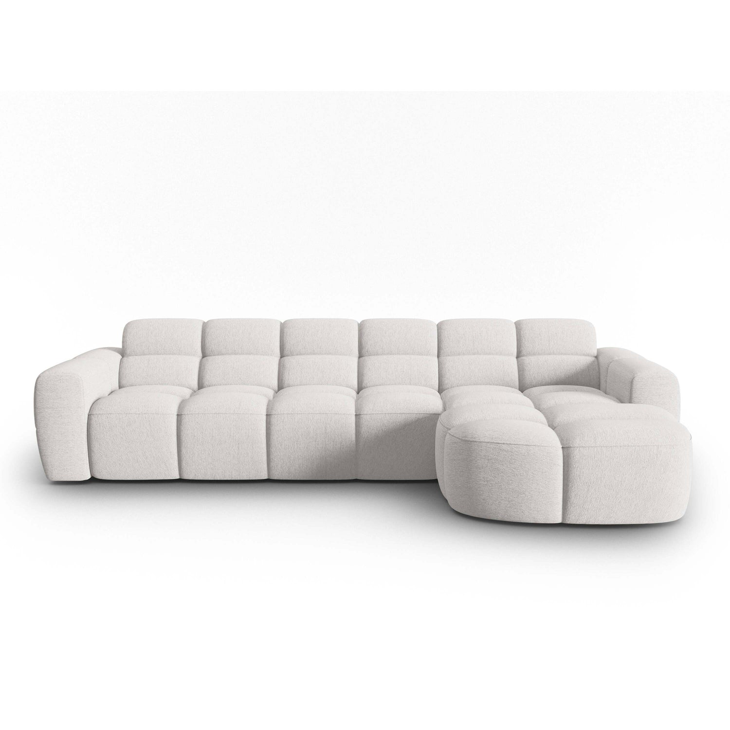 Micadoni Lisa Hoekbank met Chaise Longue Rechts - Lichtgrijs
