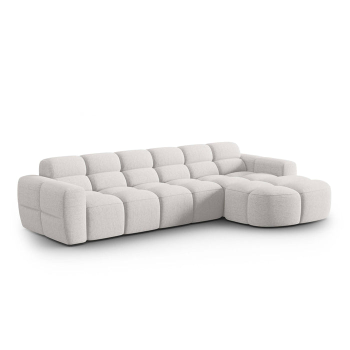 Micadoni Lisa Hoekbank met Chaise Longue Rechts - Lichtgrijs