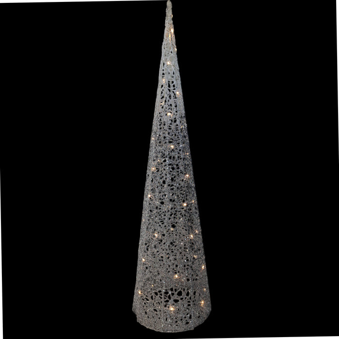 Countryfield kerstverlichting piramide - H80 cm - zilver