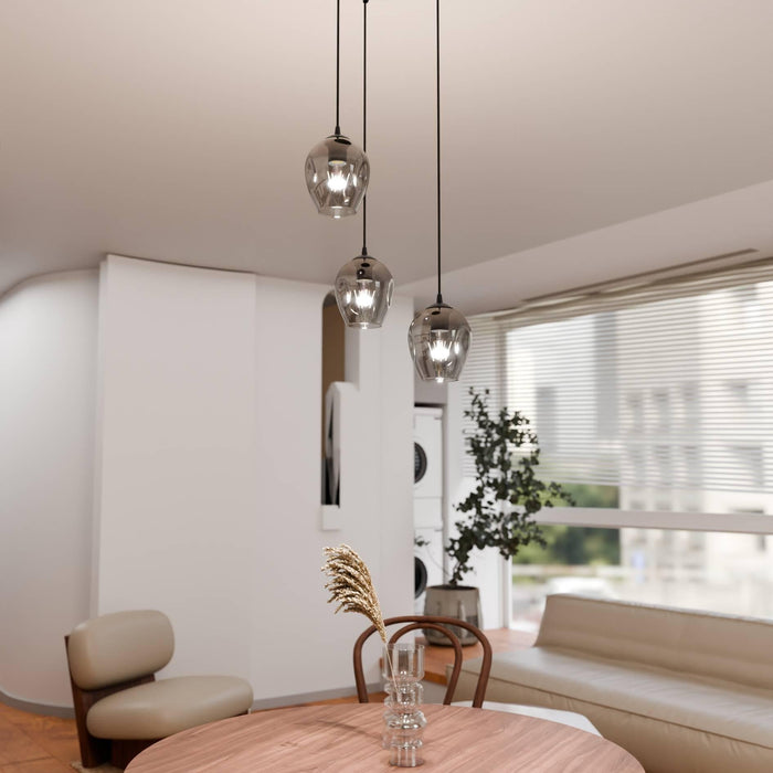 Loft46 3-lichts hanglamp Noah rond