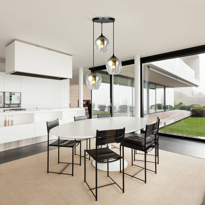 Loft46 3-lichts hanglamp Noah rond