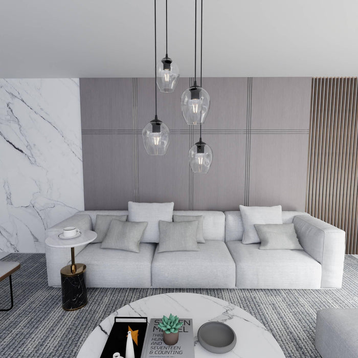 Loft46 4-lichts hanglamp Noah rond