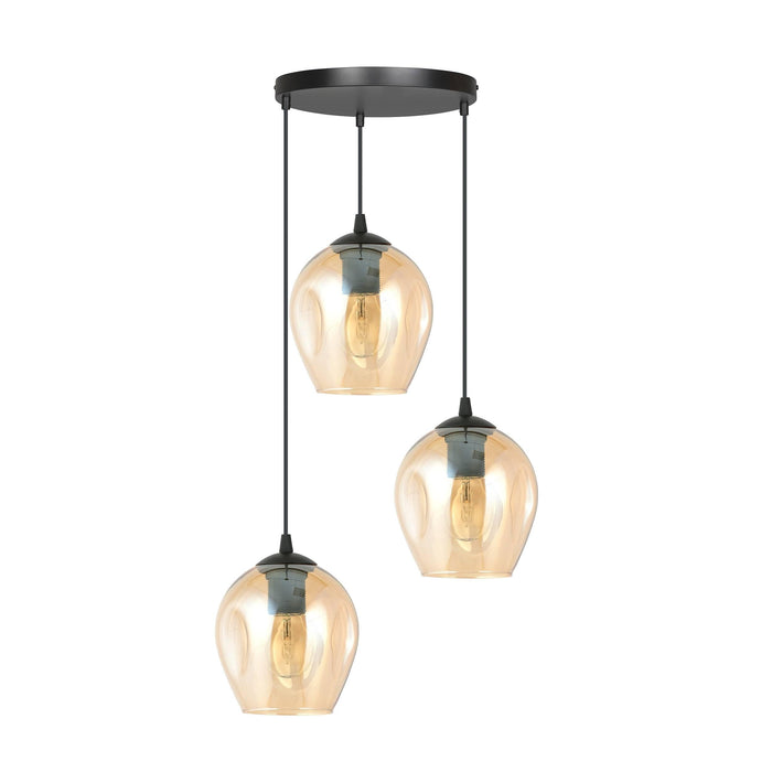 Loft46 3-lichts hanglamp Noah rond