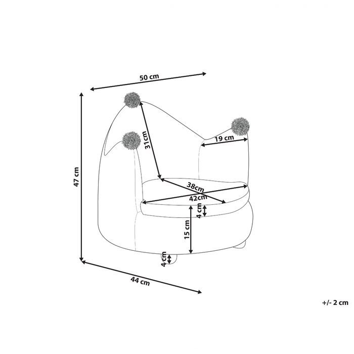 Beliani - VEGA - Kinderstoel - Mosterdgeel - Fluweel