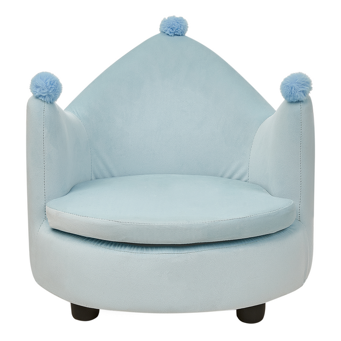 Beliani - VEGA - Kinderstoel - Lichtblauw - Fluweel