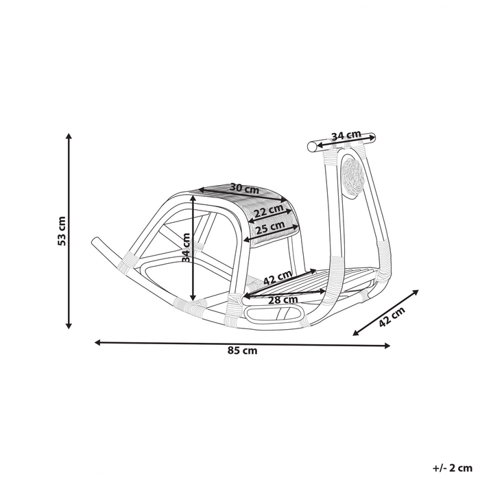 Beliani - ASPRIA - Schommelstoel - Lichtgroen - Rotan