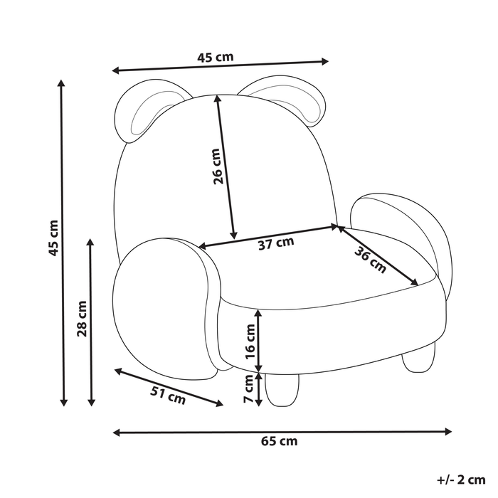 Beliani - KANNA - Kinderstoel - Wit - Nepbont