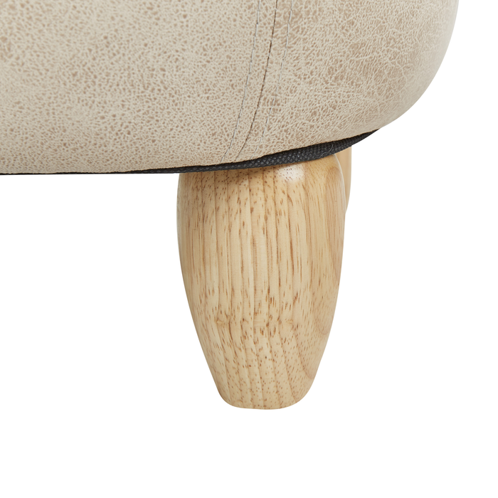 Beliani - ELEPHANT - Hocker - Taupe - Kunstleer