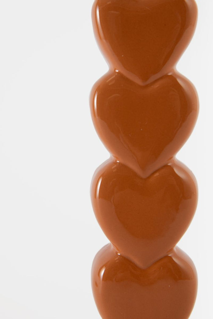 Sissy-Boy Oranje kandelaar met opgestapelde hartjes