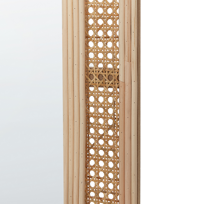 Beliani - FRANEY - Wandspiegel - Naturel - Rotan