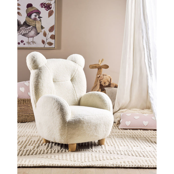 Beliani - MELBU - Kinderstoel - Wit - Nepbont