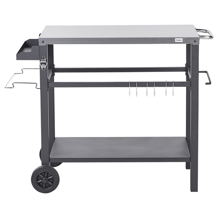 Beliani - SPIAZZI - Keukentrolley - Zwart - Staal