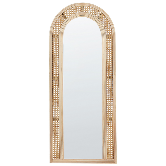 Beliani - FRANEY - Wandspiegel - Naturel - Rotan