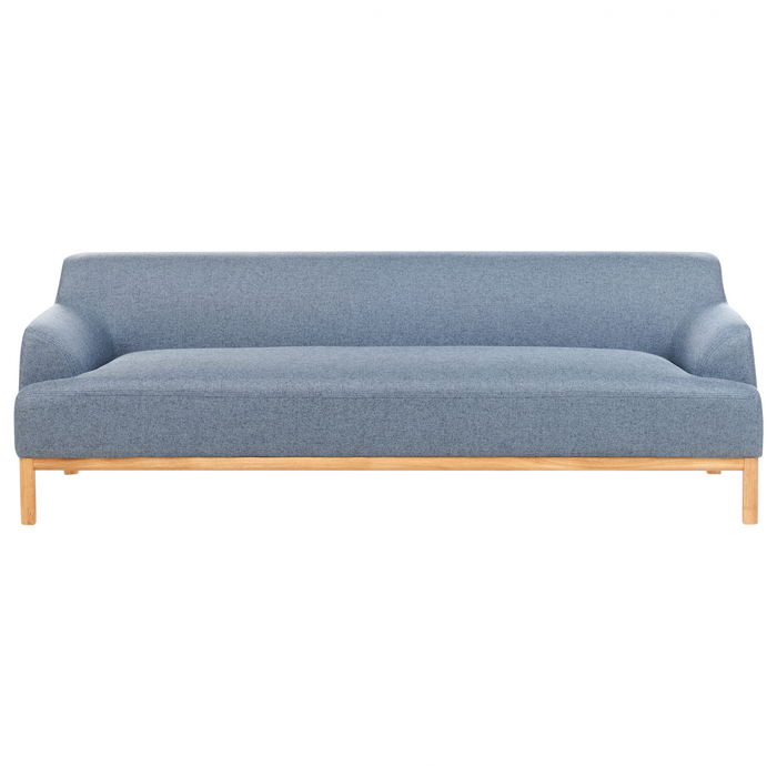 Beliani - SOSJO - Driezitsbank - Blauw - Polyester