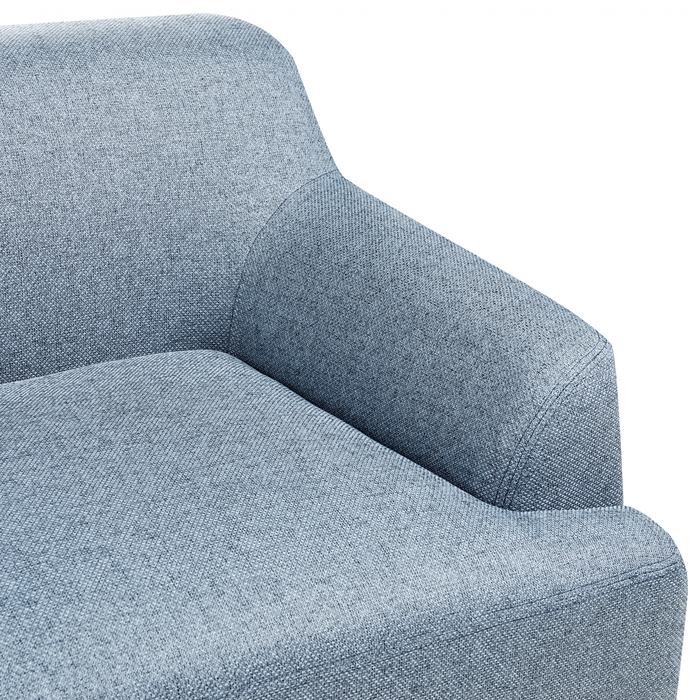 Beliani - SOSJO - Driezitsbank - Blauw - Polyester