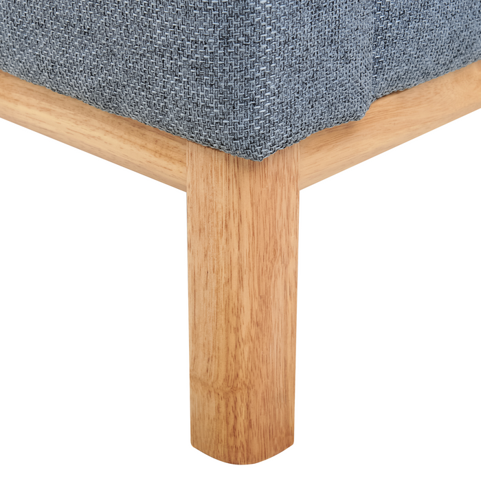 Beliani - SOSJO - Driezitsbank - Blauw - Polyester