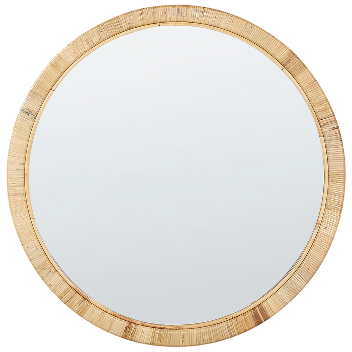 Beliani - ANLEZY - Wandspiegel - Naturel - Rotan
