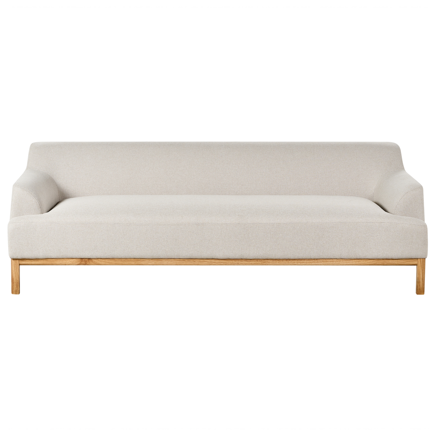 Beliani - SOSJO - Driezitsbank - Lichtbeige - Polyester