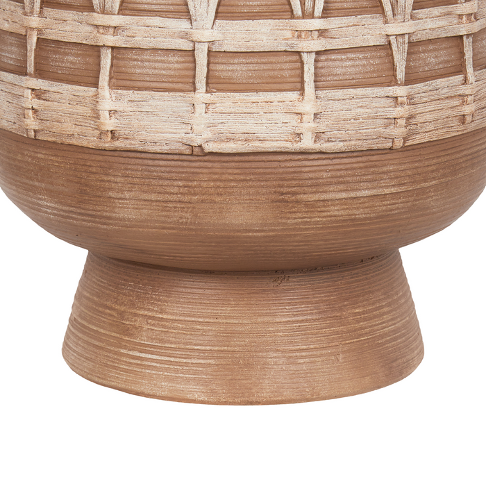 Beliani - CICUTA - Bloempot - Lichtbruin - Magnesium