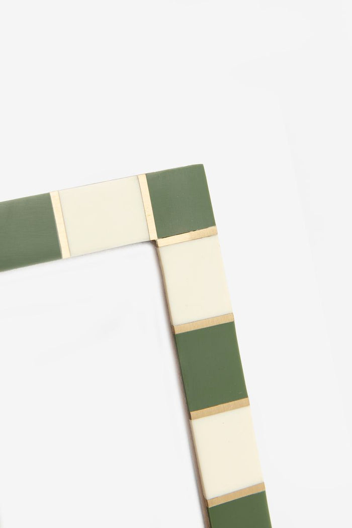 Sissy-Boy Groen fotolijstje met checker rand