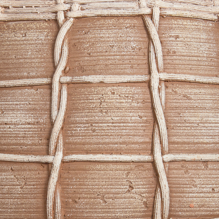 Beliani-DARMERA-Bloempot-Lichtbruin-30 x 30 x 23 cm-Magnesiumoxide