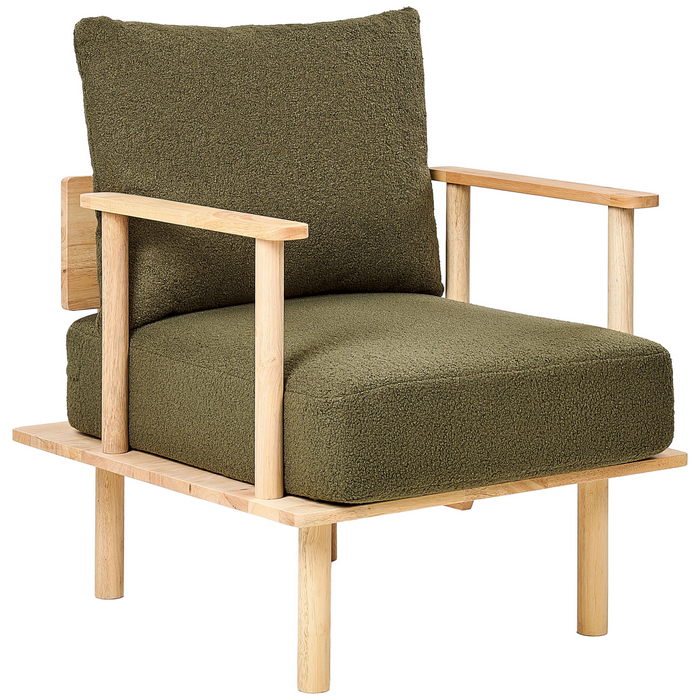 Beliani - ASKER - Woonkamer set - Donkergroen - Bouclé