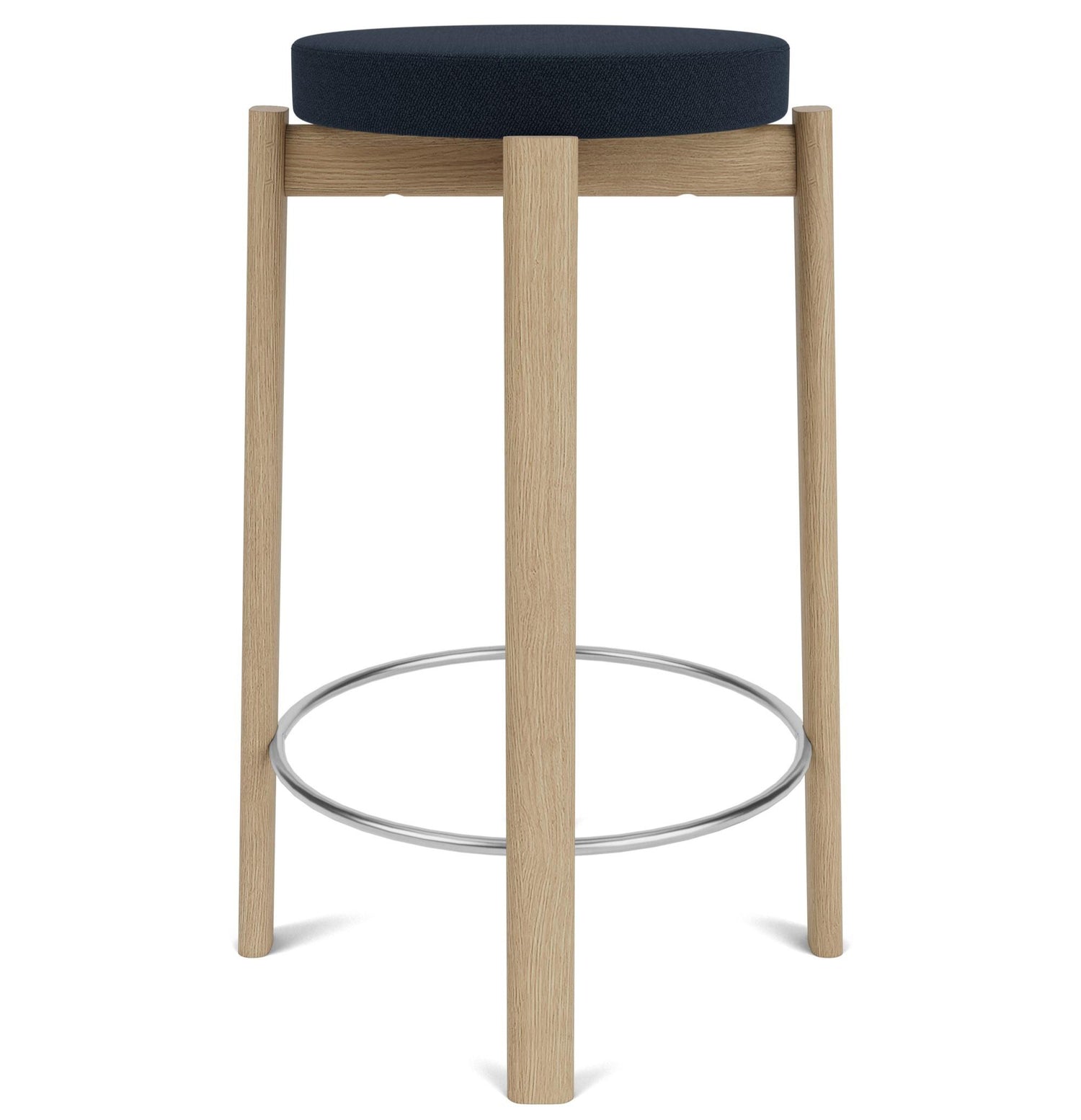 Audo Copenhagen Passage barkruk H66 naturel eiken Vidar Dark Blue