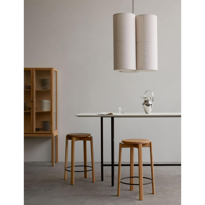 Audo Copenhagen Passage barkruk H65 naturel eiken|zwart