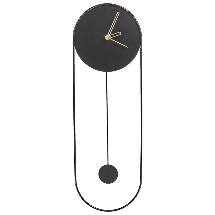 Beliani - SALVAN - Wandklok - Zwart - Staal