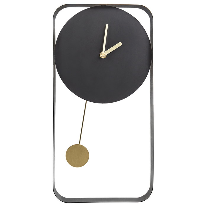 Beliani - SERVOZ - Wandklok - Zwart - Staal