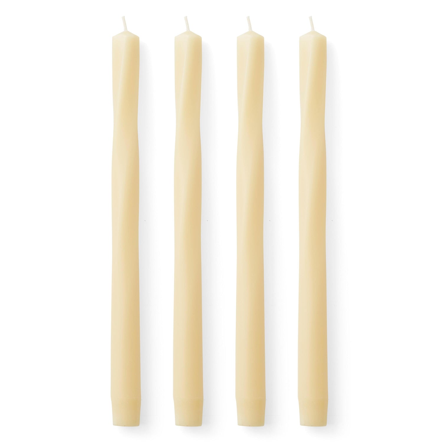 Audo Copenhagen Twist Tapered kaarsen H30 set van 4 Ivory