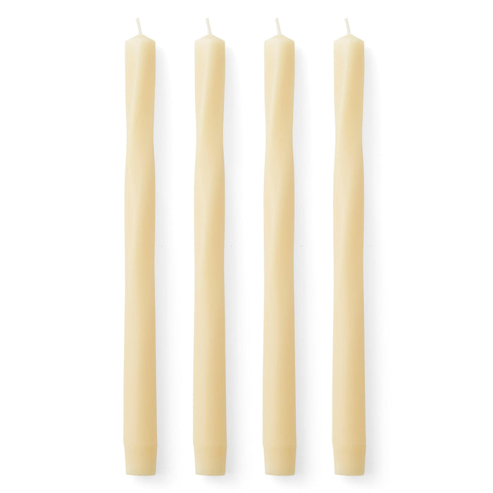 Audo Copenhagen Twist Tapered kaarsen H30 set van 4 Ivory