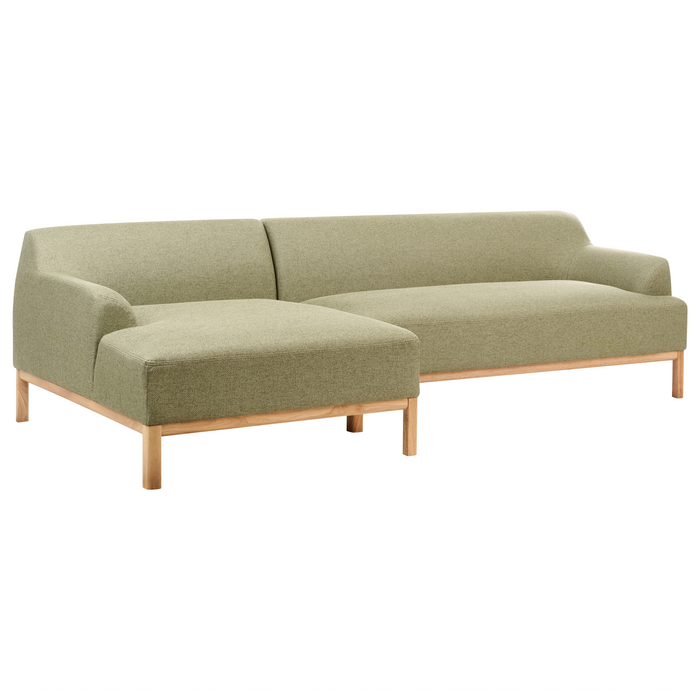 Beliani - SOSJO - Hoekbank - Olijfgroen - Rechtszijdig - Polyester