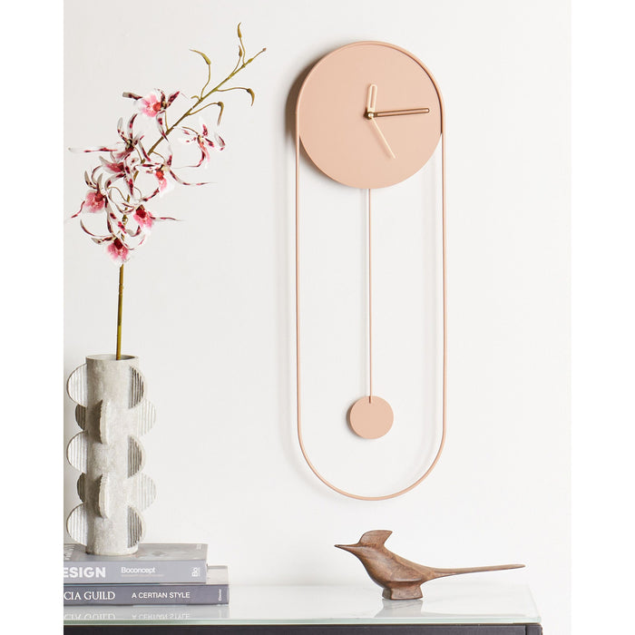 Beliani - SALVAN - Wandklok - Perzik - Staal