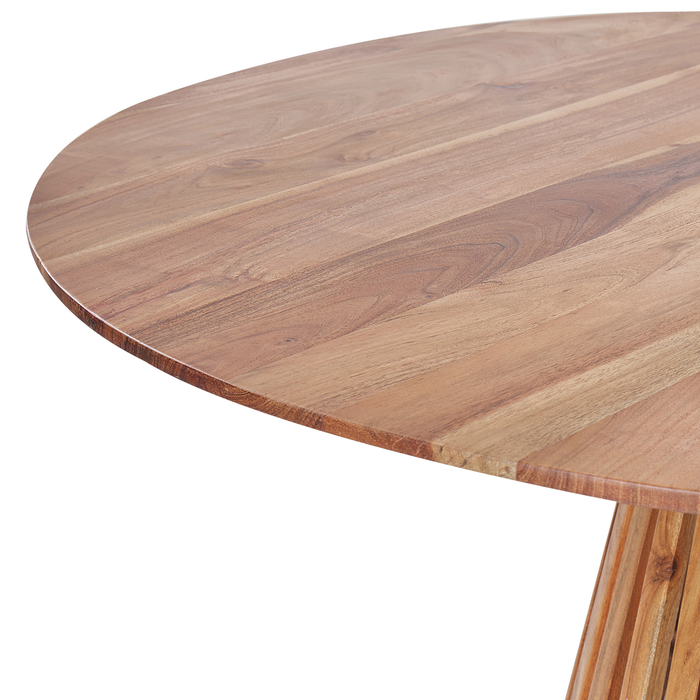 Beliani - MESILLA - Ronde eettafel - Donkerhout - 120 cm - Acaciahout