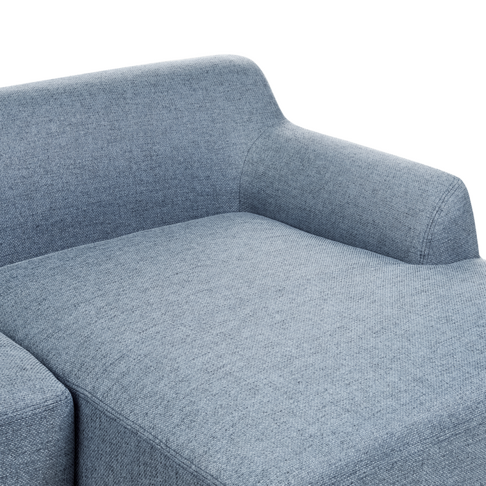 Beliani - SOSJO - Hoekbank - Blauw - Linkszijdig - Polyester