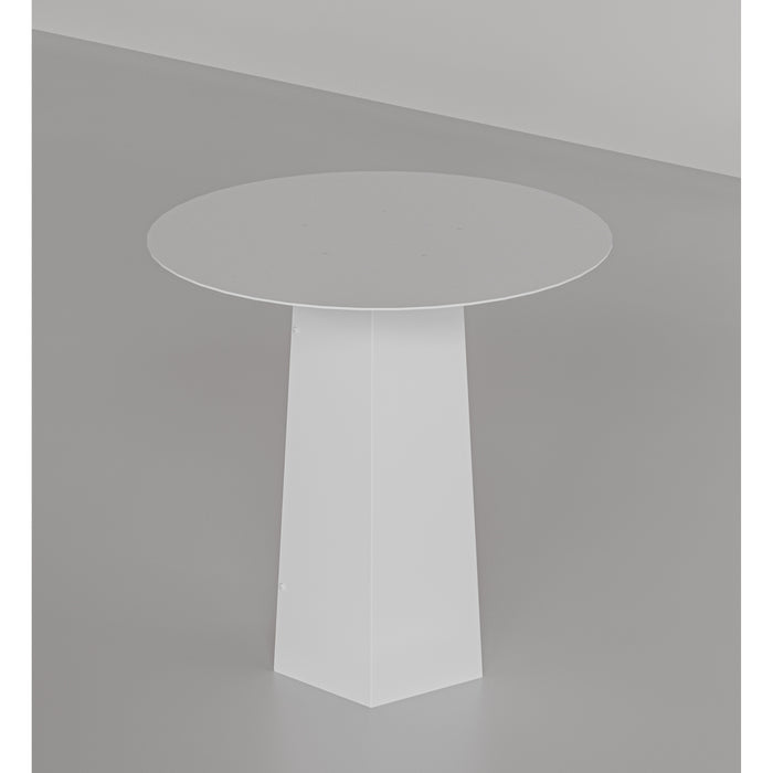 Gorillz Charm Bijzettafel Rond - 50x50 cm - Metaal Koffietafel - Wit