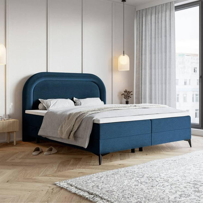 NADUVI Collection Boxspring Lorena velvet inclusief topper 140 x 200