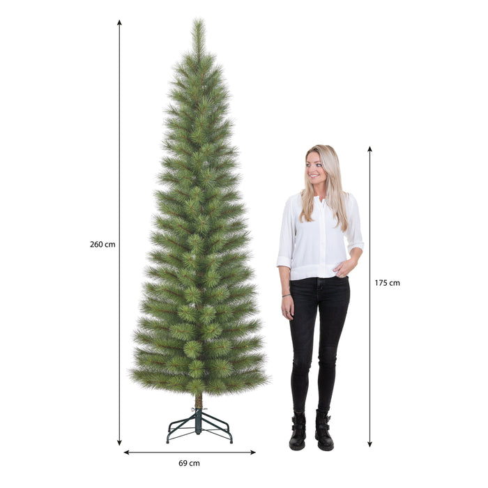 Black Box Trees Sotka Smalle Kunstkerstboom - H260 x Ø69 cm - Groen