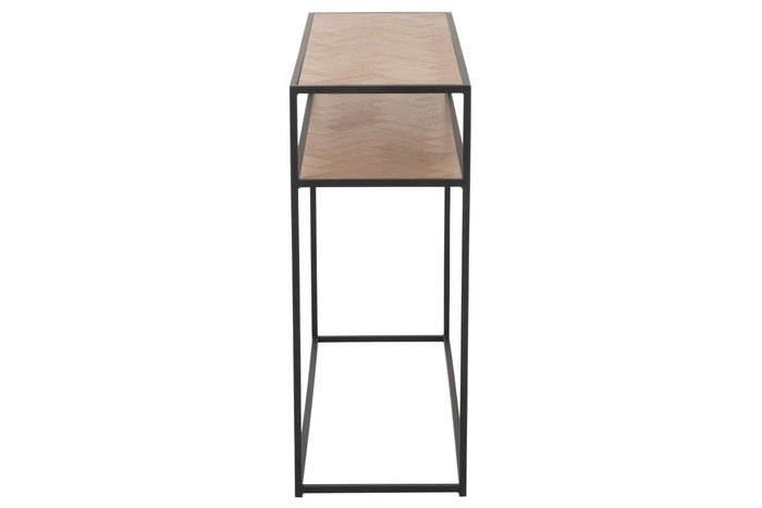 J-Line console Zigzag - hout|metaal - naturel|zwart