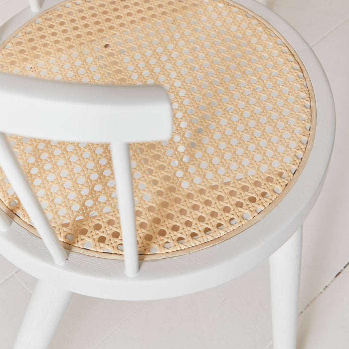 sweeek - Houten en rotan stoelen (set van 4)