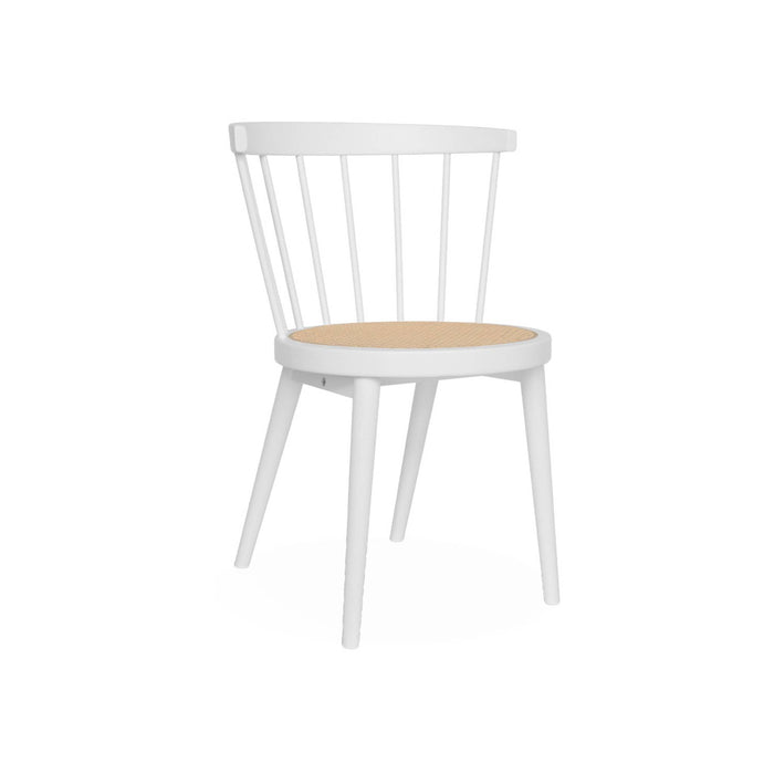 sweeek - Houten en rotan stoelen (set van 4)