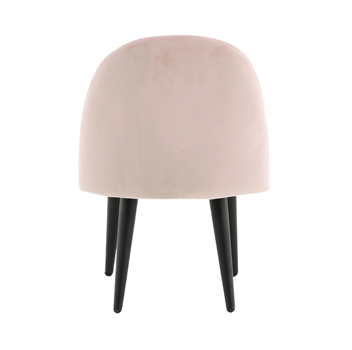 Nest living Britta velvet kinderstoel roze - met zwarte poten