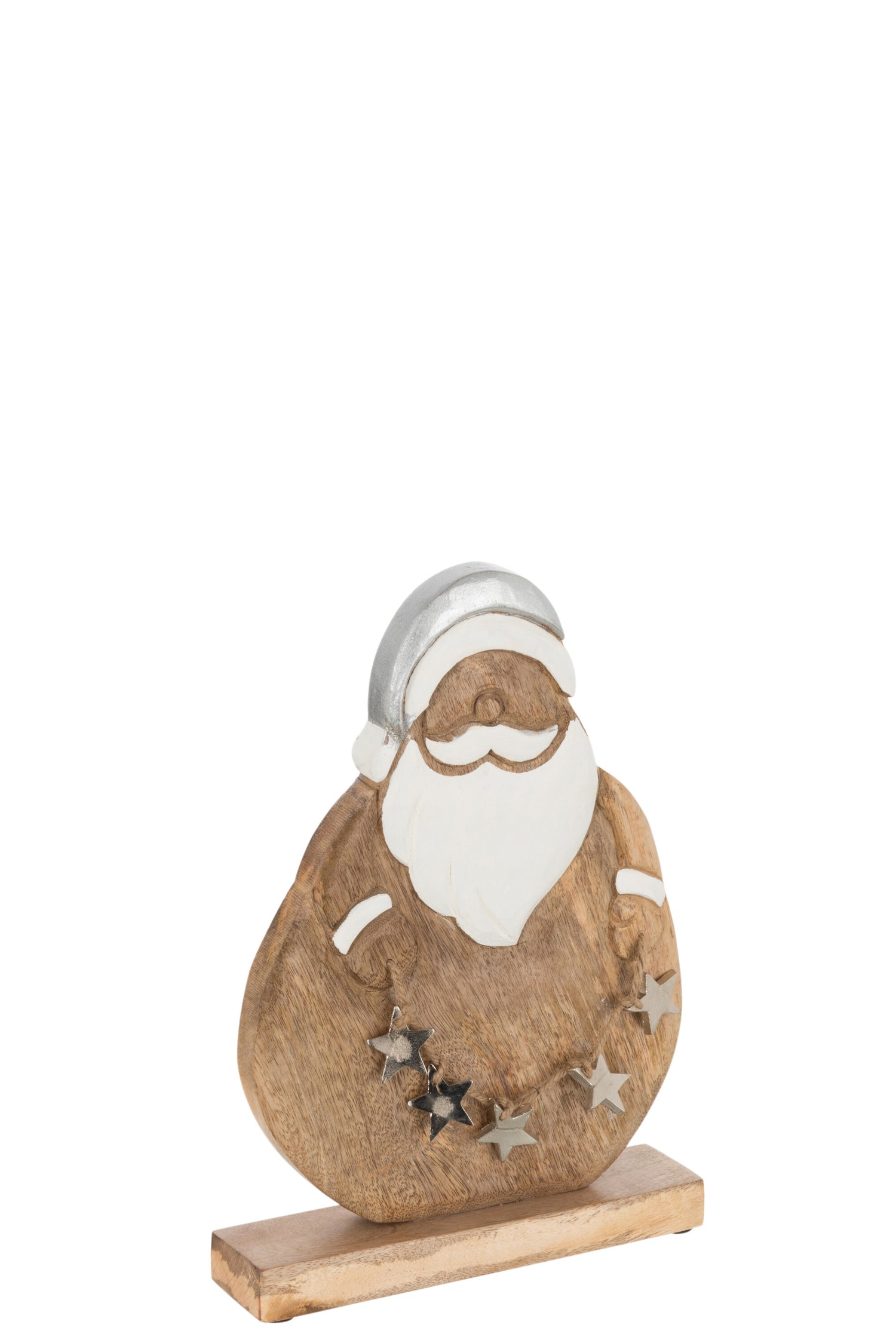J-Line decoratie Kerstfiguren - hout - naturel - large