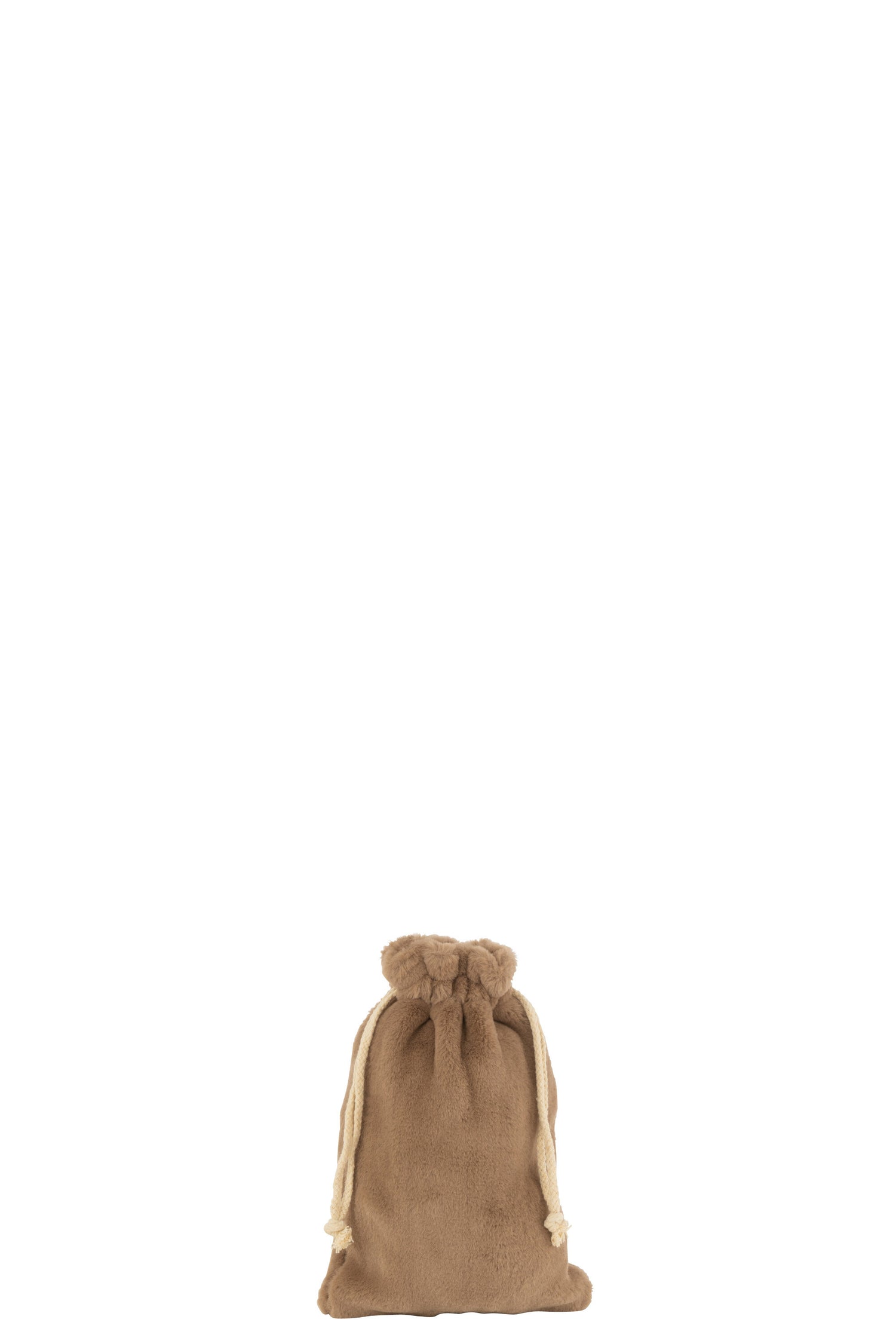 J-Line zak Kerst Zacht - textiel - bruin - small