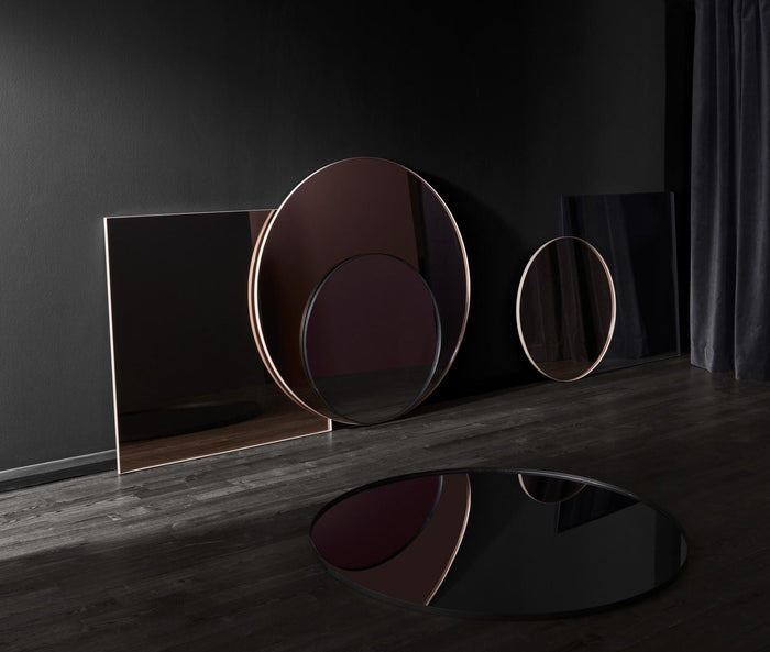 Circum spiegel Ø110 transparant|taupe