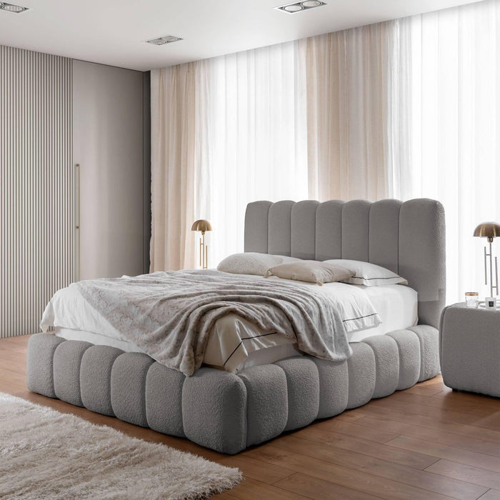 by fonQ Dawn Bedframe met Opbergruimte - 200 x 200 cm - Lichtgrijs